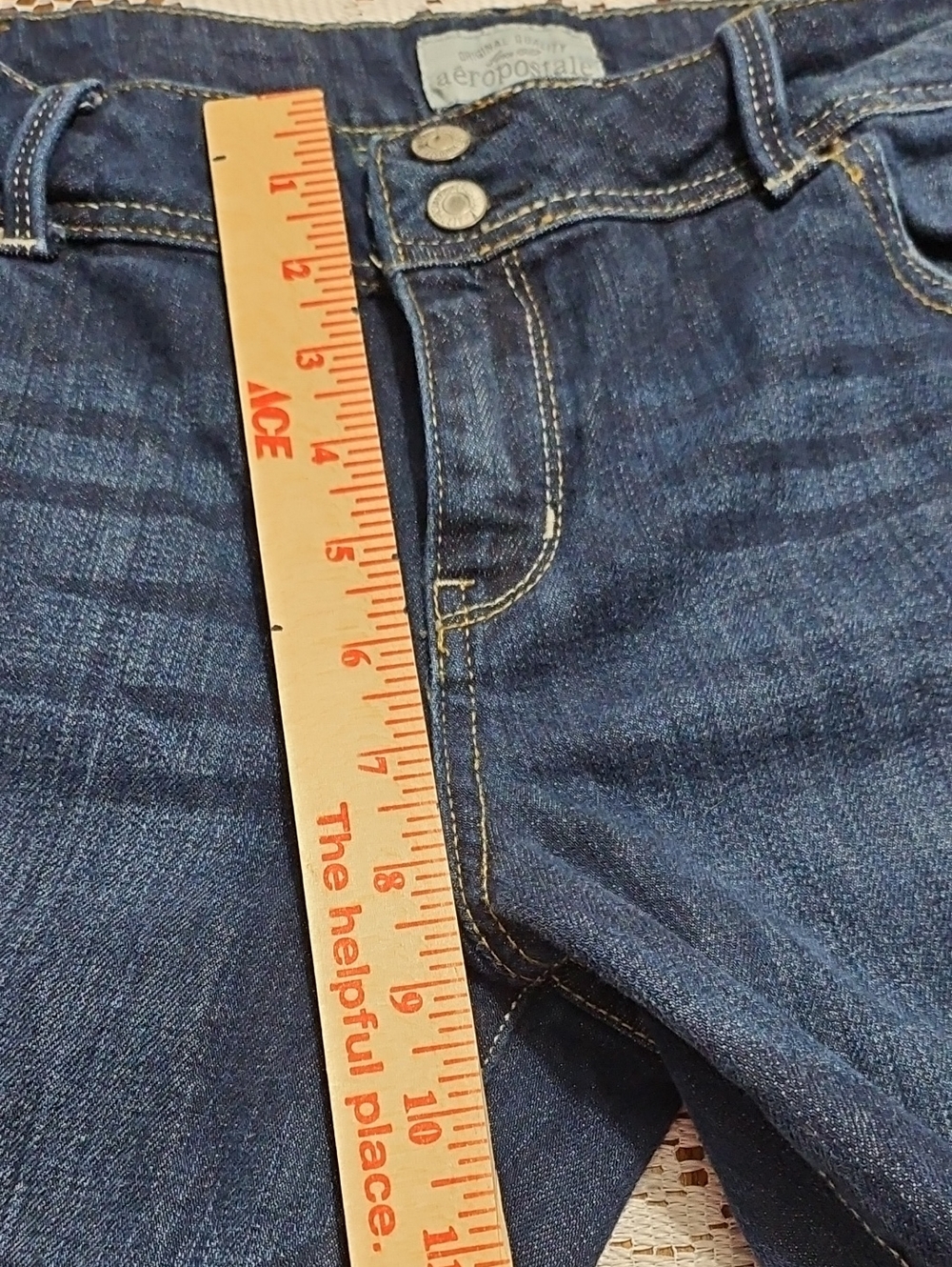 Aeropostale Hailey Flare Jeans 15/16 Long Dark Wash Denim - Picture 4 of 9